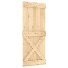 Vidaxl Vrata NARVIK 85 x 210 cm Masiven borov les (neobdelan) Naravna