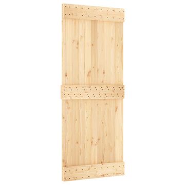 Vidaxl Drsna vrata NARVIK Naravna in črna 85 x 210 cm (152,5 cm)