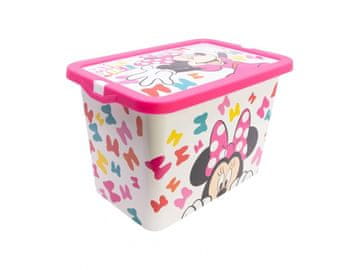 Stor Plastična škatla za shranjevanje Minnie Mouse - pokrov s klikom, 7 l, 03314