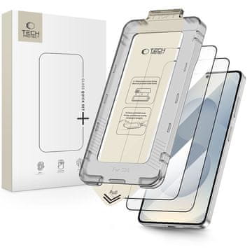Tech-protect Quick Set 2x zaščitno steklo za Samsung Galaxy S26, črna
