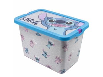Stor Plastična škatla za shranjevanje Lilo &amp; Stitch - pokrov s klikom, 7 l, 02434