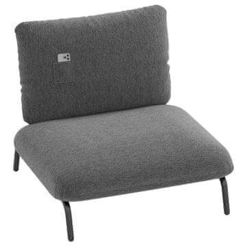 Northix Ekstra širok oblazinjen stol 92x97 cm kovinski okvir 250 kg