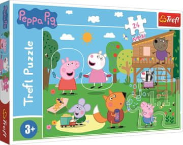 Trefl Peppa Pig Puzzle: Zabava v travi MAXI 24 kosov