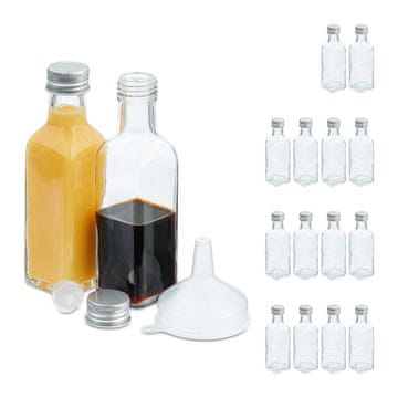 Northix Mini stekleničke 100 ml z navojnim pokrovčkom set
