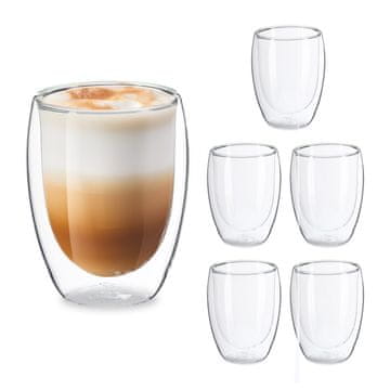 Northix Kozarci Latte Macchiato 350 ml z dvojno steno
