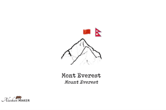 Alaskan Maker Steklen vrč za pijače – KARAFA s topografijo Everest AMTOPO-CA-E