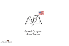 Alaskan Maker Steklen vrč za pijače – KARAFA s topografijo Grand Canyon AMTOPO-CA-G