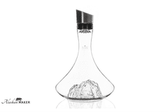 Alaskan Maker Steklen DEKANTER za VINO s topografijo Mont Blanc AMTOPO-C-B