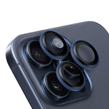 PAKET:ME Zaščita za objektiv za Apple iPhone 15 Pro/15 Pro Max Blue Titanium