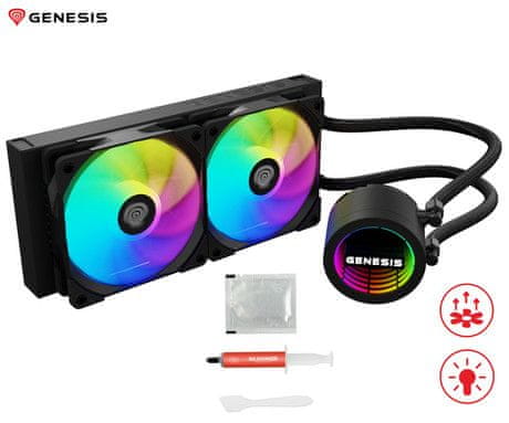 Učinkovito vodno hlajenje z ARGB osvetlitvijo