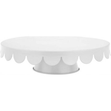 Stojalo za torto iz kositra, belo 28 x 7,6 cm - Brunbeste