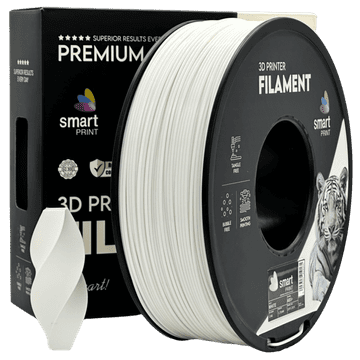 Smart Print 5x ABS Bela Filament 1.75mm - Smart Print ABS+ za 3D Tisk (1kg Kolut)
