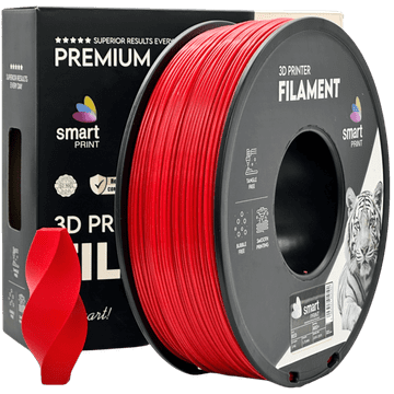 Smart Print 5x ABS Rdeča Filament 1.75mm - Smart Print ABS+ za 3D Tisk (1kg Kolut)