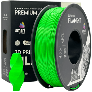 Smart Print 5x PLA+ Zelena Filament 1.75mm - Smart Print za 3D Tisk (1kg Kolut)
