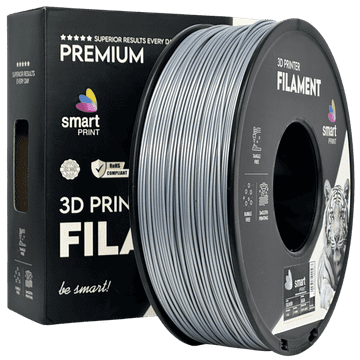 Smart Print 5x ASA srebrna filament za 3D tiskalnik 1,75 mm - Smart Print, 1 kg kolut, UV obstojen, mat videz