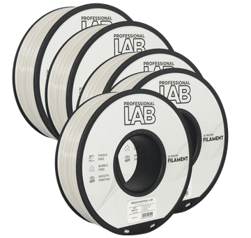Professional Lab 5x ABS Bela Filament 1.75mm - Professional Lab ABS+ za 3D Tisk (1kg Kolut)