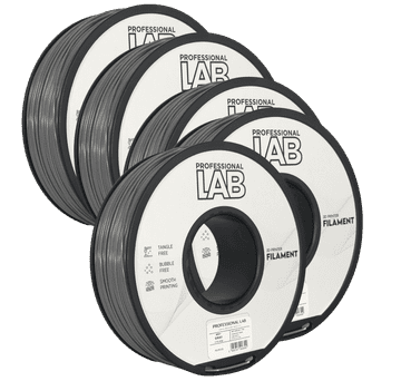 Professional Lab 5x ABS Siva Filament 1.75mm - Professional Lab ABS+ za 3D Tisk (1kg Kolut)