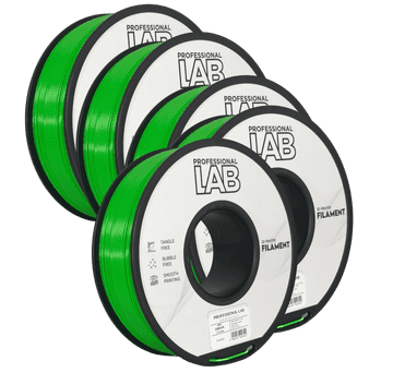 Professional Lab 5x ABS Zelena Filament 1.75mm - Professional Lab ABS+ za 3D Tisk (1kg Kolut)