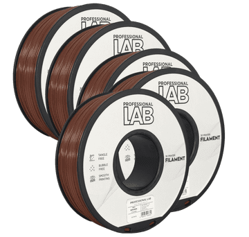 Professional Lab 5x ABS Rjava Filament 1.75mm - Professional Lab ABS+ za 3D Tisk (1kg Kolut)