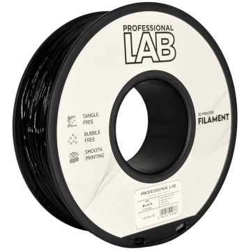 Professional Lab TPU Črna Filament 1.75 mm - Professional Lab Fleksibilni Filament za 3D Tisk (1 kg Kolut)