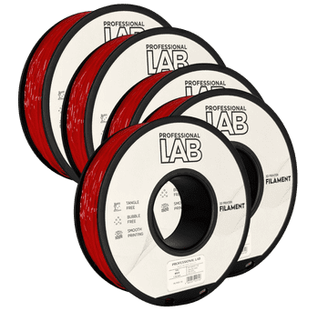 Professional Lab 5x TPU Rdeča Filament 1.75 mm - Professional Lab Fleksibilni Filament za 3D Tisk (1 kg Kolut)
