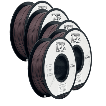 Professional Lab 5x PLA Carbon Fiber Rdeča 1,75 mm 1 kg kolut | Prof. Lab - Visoko trden 3D tiskalni filament s karbonskimi vlakni