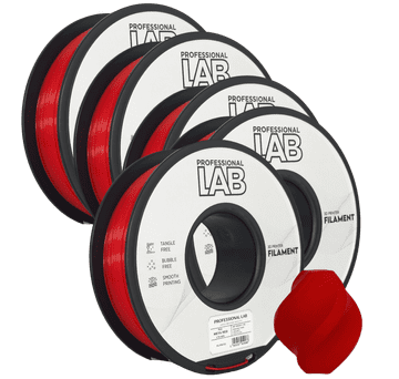 Professional Lab 5x PLA Meta Rdeča Filament 1.75 mm - Professional Lab Biološko Razgradljiv PLA (1kg Kolut)