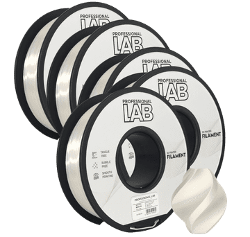 Professional Lab 5x Silk PLA bela Filament 1.75mm - Professional Lab Sijajni Filament za 3D Tisk (1kg Kolut)