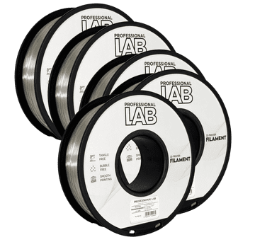 Professional Lab 5x Silk PLA prozorna Filament 1.75mm - Professional Lab Sijajni Filament za 3D Tisk (1kg Kolut)