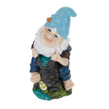 Northix Vrtni palček z vedrom vode in polžem na klobuku – okras za vaš vrt