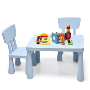 Northio Otroška mizica s 2 stoloma PP plastika modra 3 delni set