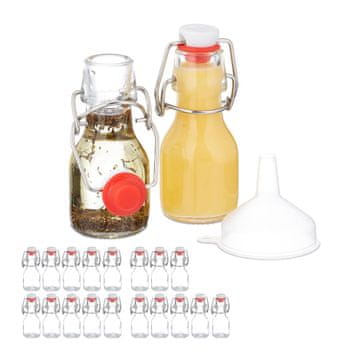 Northix Majhne stekleničke z vrtljivim pokrovom, 100 ml, idealne za likerje in olja