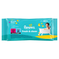 Pampers Fresh Clean Baby otroški čistilni robčki, 15 pakiranj = 1.200 robčkov