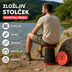 HOME & MARKER® Zložljiv stol, zložljiv vrtni stol , zložljiv stol za kampiranje , zložljiv ribiški stol | FOLDYSEAT