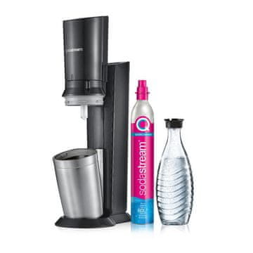 SodaStream Crystal 3.0 QC črn aparat za gaziranje + 0,6L steklenica (1016411410)
