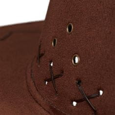 Northix Kavbojski klobuk – western stil, nastavljiv trak za brado, semišu podobna tkanina