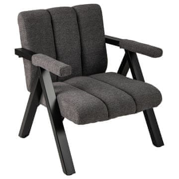 Northix Siv oblazinjen ležalnik kovinski okvir 150 kg ergonomski