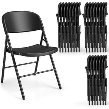 Northix Komplet 6 zložljivih stolov kovinski plastični 150 kg