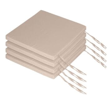 Northix Kvadratne blazine za stole 4 kos mehko penasto polnilo z vezmi