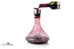 Alaskan Maker Steklen DEKANTER za vino s topografijo Grossglockner AMTOPO-C-GG