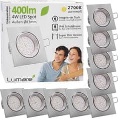 shumee Vgradna LED svetilka 4W 83X83Mm IP44 2700K 9 kosov