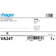 shumee Vrata za nadometne razdelilne omarice Hager Volta leva kovinska za notranjo uporabo VA24T