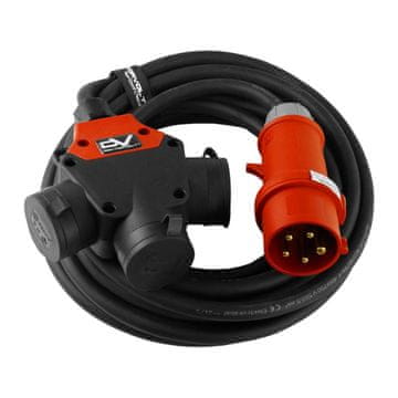 DOK PODALJŠEVALNI KABEL ZA STAVBO, RAZDELJEVALNIK 5M 16A/5P NA 3X230V ADAPTER