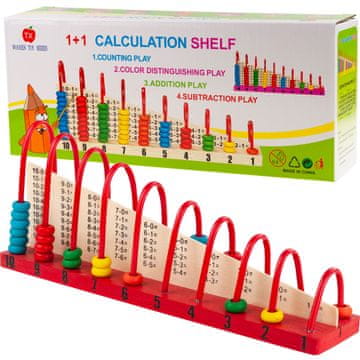 TOP GIFT Abakus TG67018 ZA učenje štetja tradicionalnih lesenih Montessori kroglic