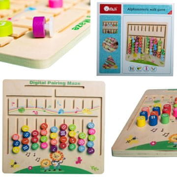 TOP GIFT TG67010 lesena sortirnica sestavljank, učna ujemalna logična igra Montessori