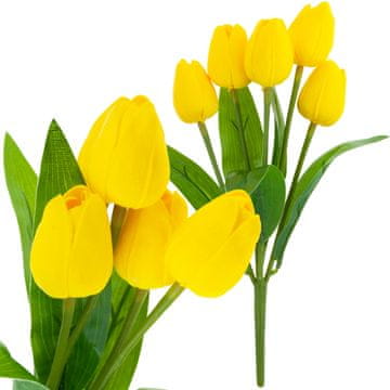 TOP GIFT CV26805-5 tulipan velik šopek tulipanov X5 umetno cvetje tulipani v šopku rumeni