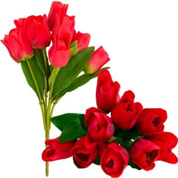 TOP GIFT CV26815-8 tulipan velik šopek tulipanov x9 rdečih umetnih tulipanov v šopku