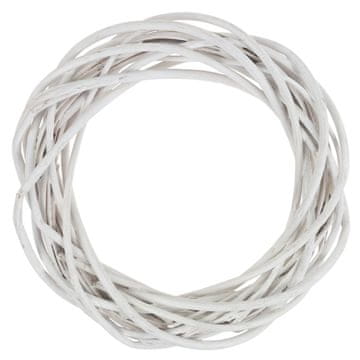 TOP GIFT TG36606-1 bel pleten venec iz ratana 25CM podstavek za okrasitev pokopališkega venca