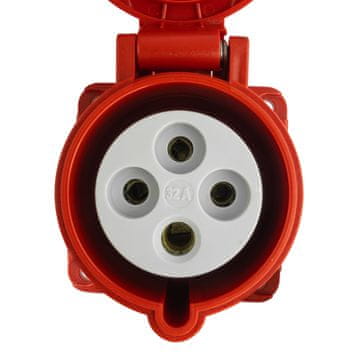 shumee Ravna CEE vtičnica 400V 32A/4P 75x75 mm VDE TP Electric