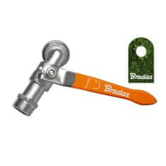 Bradas POCINKANA KROGLASTA PIPA 1/2" GZ 3/4" S PRIKLJUČKOM ZA VRTNO CEV